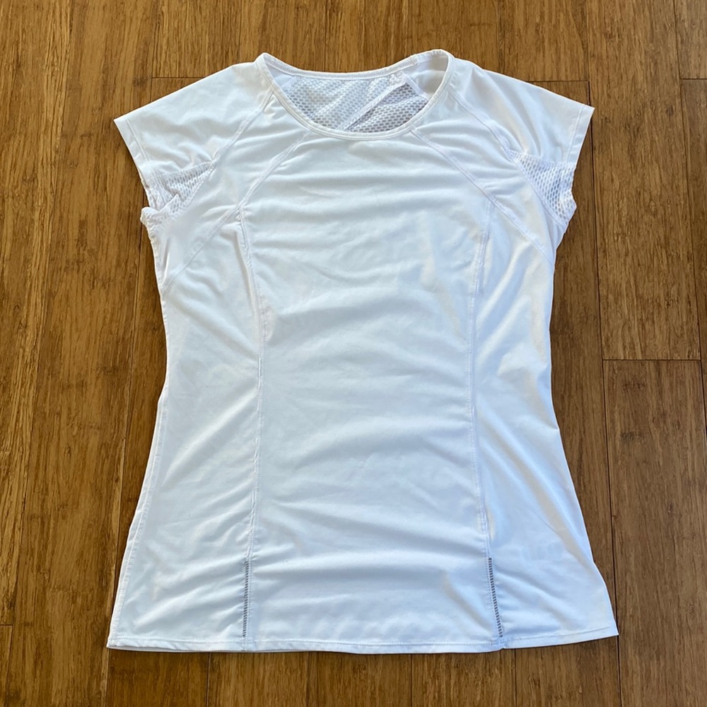 Athleta Short Sleeve Performance Tee White Size Small
